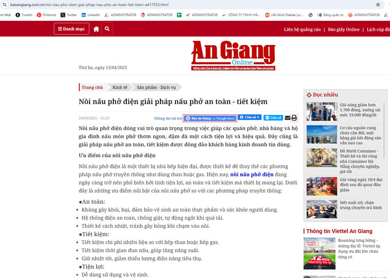 baoangiang.com.vn | Giải pháp nấu phở an toàn - tiết kiệm