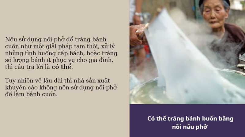 Nồi phở điện có thể tráng bánh cuốn hay không?