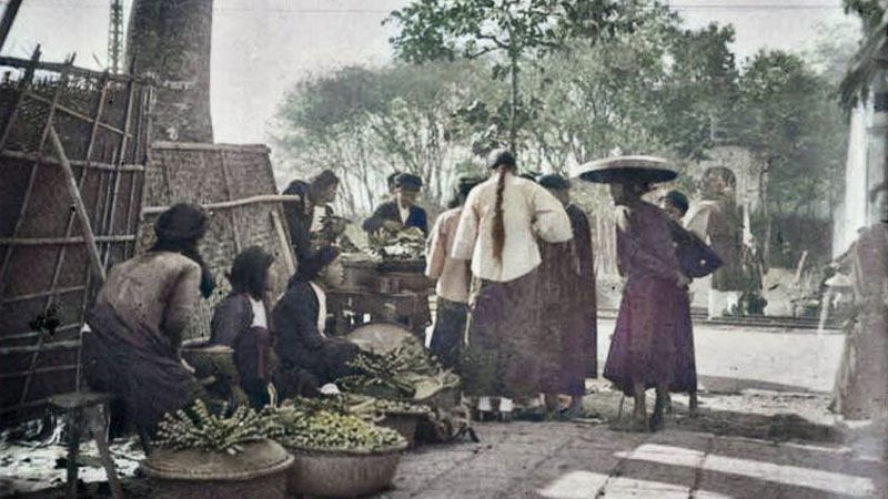Phiên chợ Tết xưa