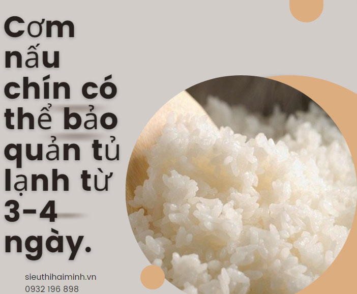 Cơm nấu chín để tủ lạnh được không?