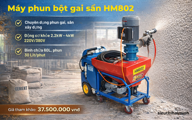 Máy phun bột gai sần HM802