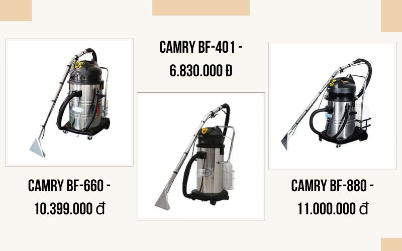 Top 3 model máy giặt thảm phun hút Camry tại Hải Minh