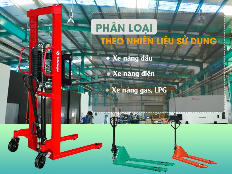 Phân loại xe nâng hàng theo nhiên liệu sử dụng