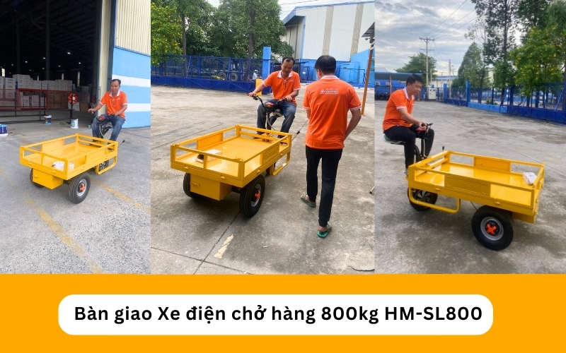 Bàn giao Xe điện chở hàng 800kg HM-SL800 cho khách